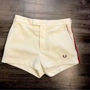 VTG Fred Perry White/Side Stripe Tennis Shorts Sz 32